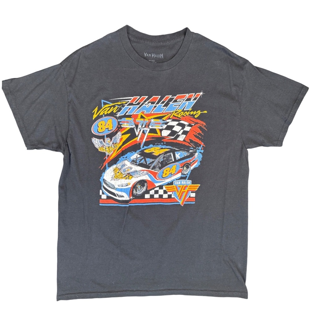 Van Halen Racing 84 T Shirt Graphic Tee Size L Men Short Sleeve‎